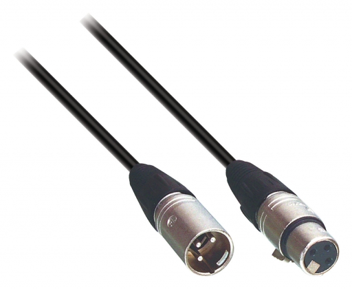 Luidsprekerkabel XLR 3-Pins Male - XLR 3-Pins Female 3.00 m Zwart