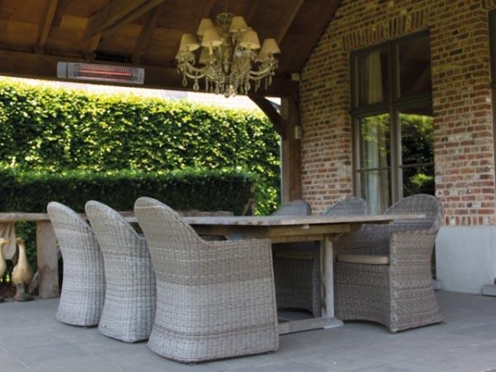 TERRASVERWARMER - MUURBEVESTIGING - 1800 W - IP 65 - WATERBESTENDIG