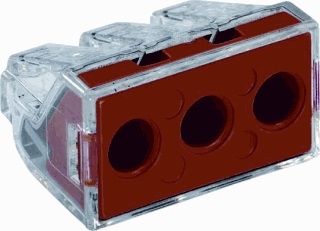 WAGO 3V lasklem rood voor massieve aders 2.5 t/m 6 mm