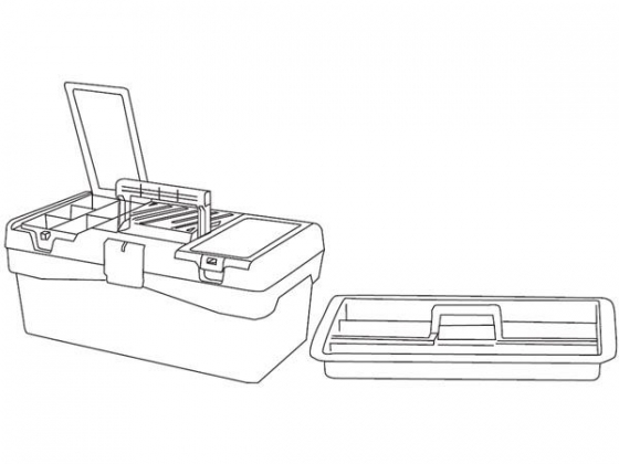 TAYG - GEREEDSCHAPSKOFFER - 400 x 217 x 166 mm - MET INLEGBAK - 14,4 L
