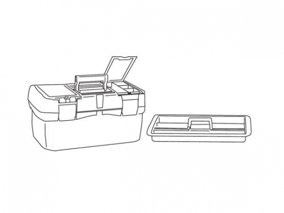 TAYG - Gereedschapskoffer - 500 x 258 x 255 mm - met Inlegbak - 32,8 L