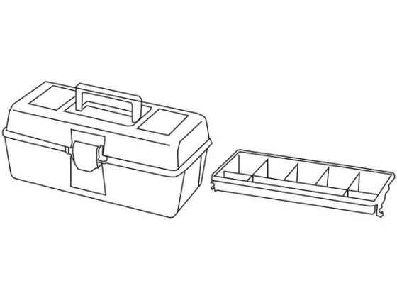 TAYG - Gereedschapskoffer - 310 x 160 x 130 mm - met Inlegbak - 6,4 L