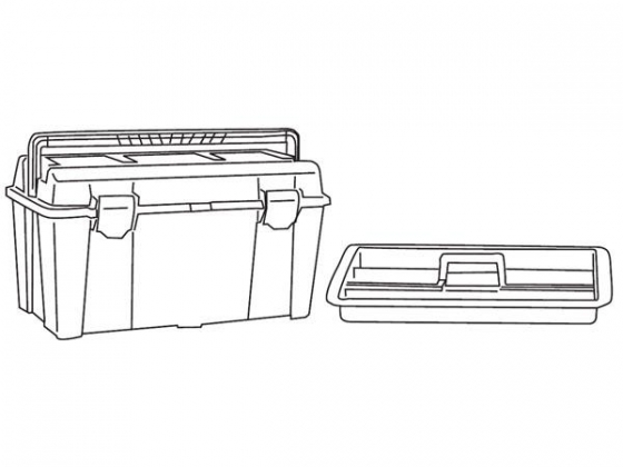 TAYG - Gereedschapskoffer - 445 x 235 x 230 mm - met Inlegbak - 24 L