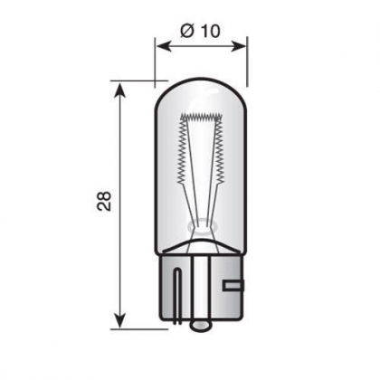 WEDGELAMPJE 12V / 416mA / T10