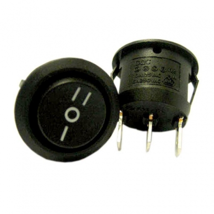 WIPSCHAKELAAR INBOUW 1-0-1 ZWART 250VAC 10A 