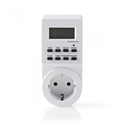 Timer | Digitaal | Binnenshuis | AC 230 V | Stroomkabel zijde B: Randaarde stekker / Type F (CEE 7/7) | 3600 W | Schakelcycli: 1 min | IP20