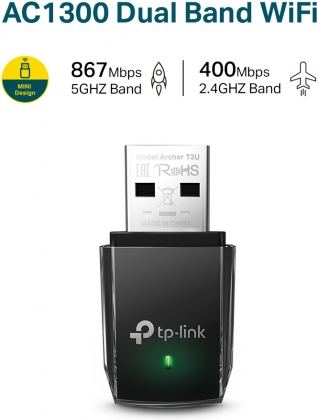 TP-LINK AC1300 Draadloze Mini MU-MIMO USB-WiFi Stick