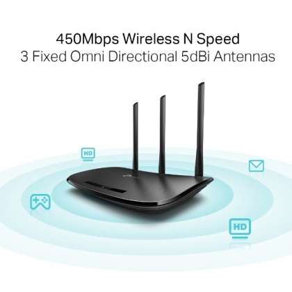 TP-Link TL-WR940N V6 WiFi-router 2.4 GHz 450 Mbit/s