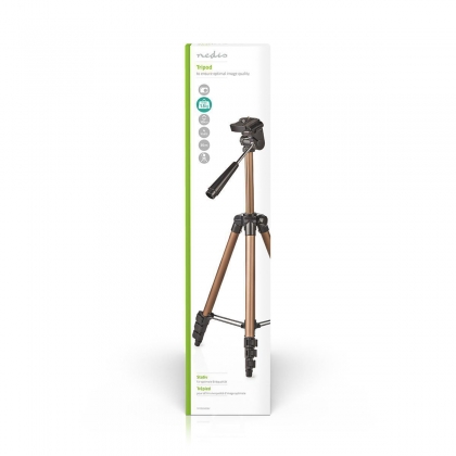 Statief | Maximaal draagvermogen: 1.5 kg | Minimale werkhoogte: 35.0 cm | Maximale werkhoogte: 106.0 cm | 3 Segmenten | Pan & Tilt | Inclusief reistas | ABS / Aluminium | Brons / Zilver