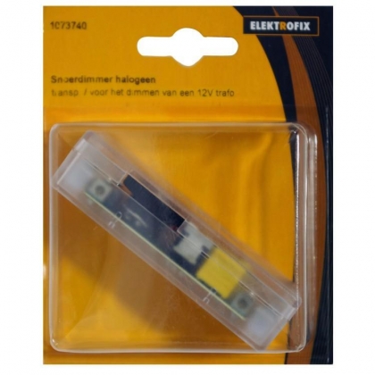 Snoerdimmer t.b.v. 12 volt halogeenverlichting transparant