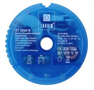Electronische trafo ROND 12V 60W + M10 gat