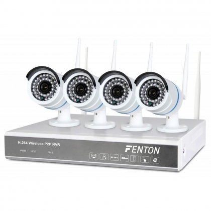 Draadloos HD Camerasysteem met 4 HD-camera’s + 1TB HDD