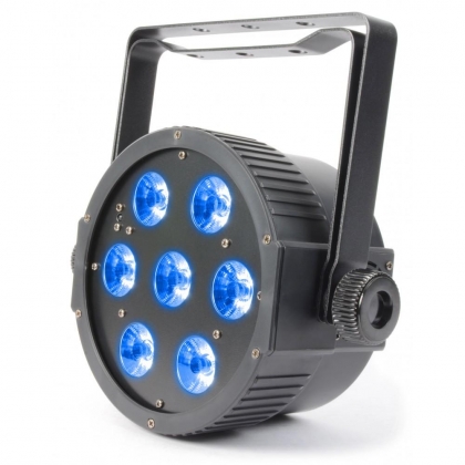 FlatPAR 7x 15W RGBAW LED's DMX IR