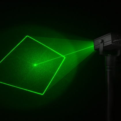 DUBBEL ROOD/GROEN GOBO LASER SYSTEEM MET BLAUWE LED