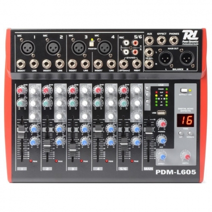 PDM-L605 Muziek Mixer 6-Kanaals MP3/ECHO