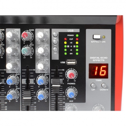 PDM-L605 Muziek Mixer 6-Kanaals MP3/ECHO