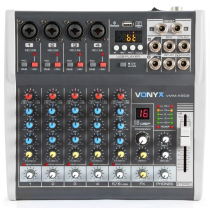 VMM-K602 6-Kanaals Muziek Mixer met DSP