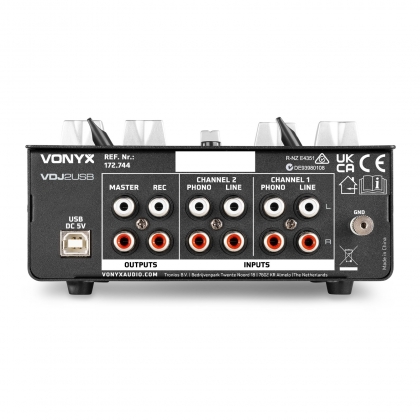 3 CHANNEL STEREO DJ/USB MIXER