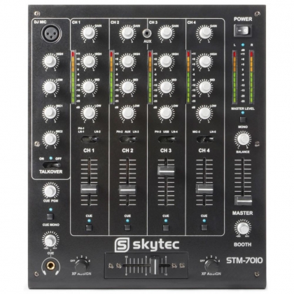 STM-7010 Mixer 4-Kanaals DJ Mixer USB