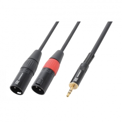 Connex Kabel 2x XLR Male - 3.5mm Stereo 6.0m