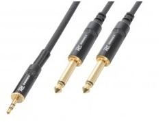 Connex Kabel 3.5mm Stereo - 2x6.3mm Mono 1.5 meter HQ