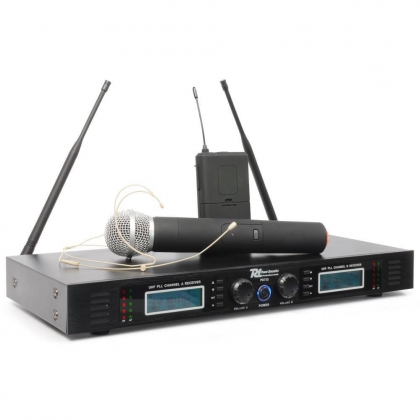 2x 16-Kanaals UHF Draadloos Microfoonsysteem True Diversity Combi