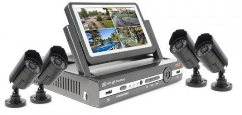 Complete DVR met 7" monitor en 4 Camera's + 500GB HDD