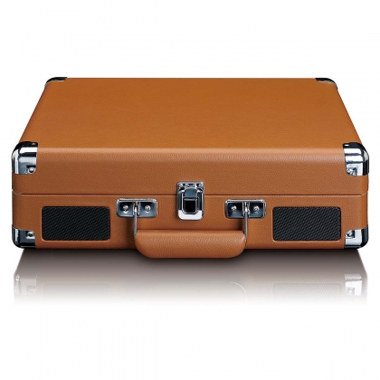 Koffer platenspeler met 2 ingebouwde speakers Bruin