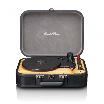 Retro Bluetooth® platenspeler met ingebouwde luidsprekers Zwart