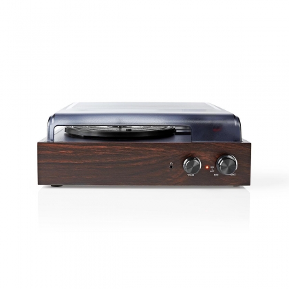 Platenspeler | 33 / 45 / 78 rpm | Riemaandrijving | 1x Stereo RCA | 18 W | Ingebouwde (voor) versterker | MP3 conversie | ABS / MDF | Bruin