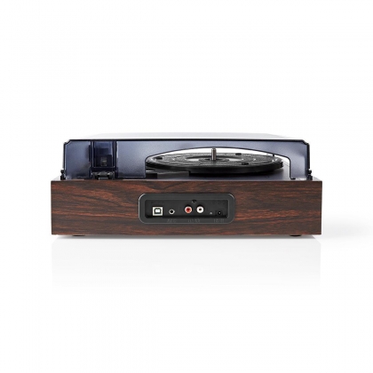 Platenspeler | 33 / 45 / 78 rpm | Riemaandrijving | 1x Stereo RCA | 18 W | Ingebouwde (voor) versterker | MP3 conversie | ABS / MDF | Bruin