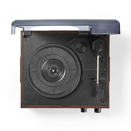 Platenspeler | 33 / 45 / 78 rpm | Riemaandrijving | 1x Stereo RCA | 18 W | Ingebouwde (voor) versterker | MP3 conversie | ABS / MDF | Bruin