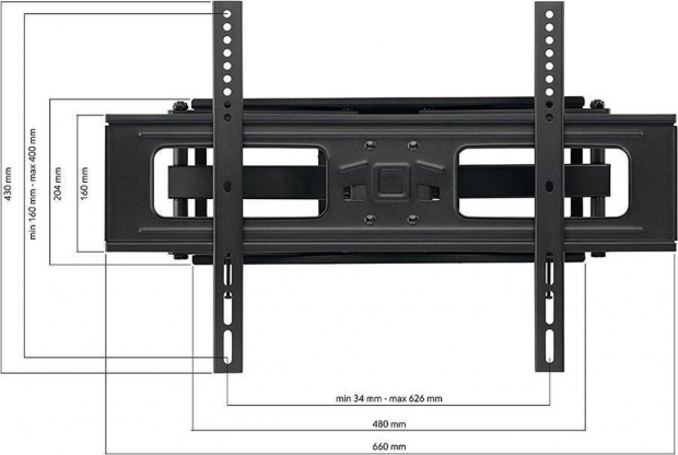 TV wandbeugel WM4661 Solid Turn180 TV's 32 tot 90 inch