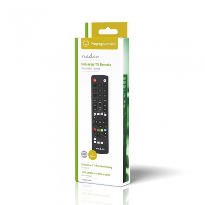 Universele Afstandsbediening | Voorgeprogrammeerd | 1 Apparaat | Amazon Prime / Disney + Button / Google Play Knop / Netflix Knop / Youtube Knop | Infrarood | Zwart