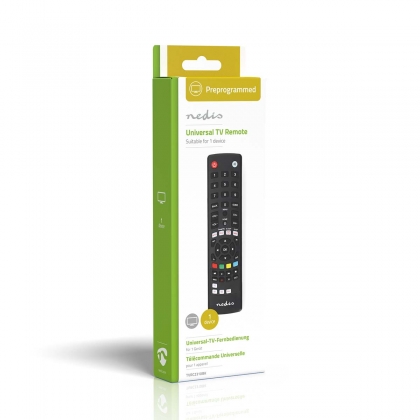 Universele Afstandsbediening | Voorgeprogrammeerd | 1 Apparaat | Amazon Prime / Disney + Button / Google Play Knop / Netflix Knop / Youtube Knop | Infrarood | Zwart