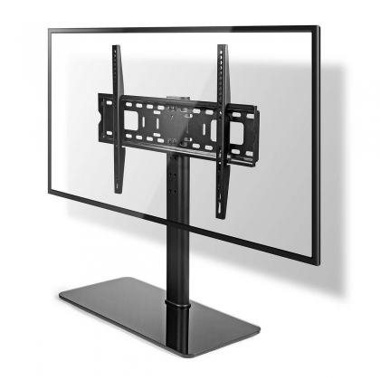 Vaste TV-Bureaustandaard | 32 - 65 " | Maximaal schermgewicht: 45 kg | Aanpasbare vooraf ingestelde hoogtes | Gehard Glas / Staal | Zwart