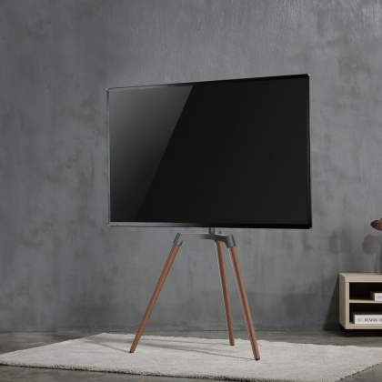 TV Vloerstandaard | 50 - 65 " | Maximaal schermgewicht: 35 kg | Scandinavian Design | Draaibaar | Anti-omval-riem | Snap-lock | Aluminium / Staal | Zwart