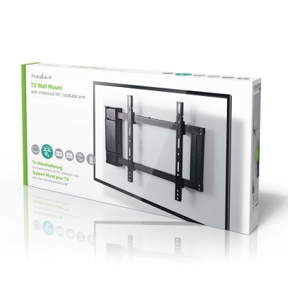 Gemotoriseerde TV-Muurbeugel | 32 - 60 " | Maximaal schermgewicht: 40 kg | Draaibaar | Minimale muurafstand: 47 mm | Maximale muurafstand: 990 mm | Afstandbestuurbaar | Staal | Zwart