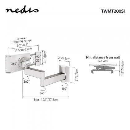 Tablethouder | 7 - 12" | Full-motion