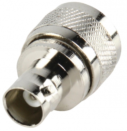 Antenne Adapter PL259 Male - BNC Female Zilver