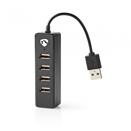 USB-Hub | USB-A Male | 4x USB A Female | 4-Poorts poort(en) | USB 2.0 | USB Gevoed
