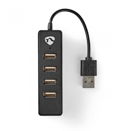 USB-Hub | USB-A Male | 4x USB A Female | 4-Poorts poort(en) | USB 2.0 | USB Gevoed