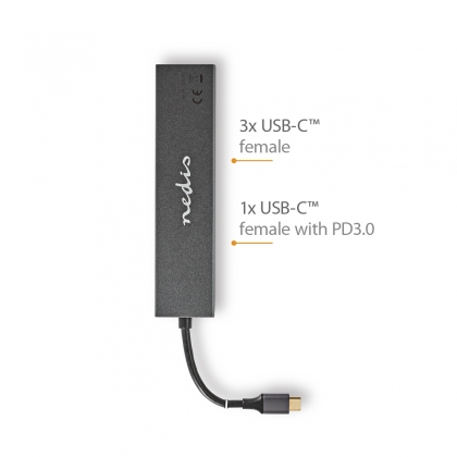 USB-Hub | USB-C™ 3.2 | 4-Poorts | 10 Gbps