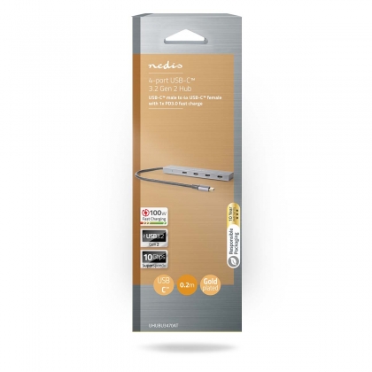 USB-Hub | USB-C™ 3.2 | 4-Poorts | 10 Gbps