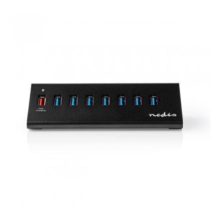 USB-Hub | 8-Poorts | USB 3.0 met Externe Voeding | QC3.0 Oplaadpoort | 5 Gbps