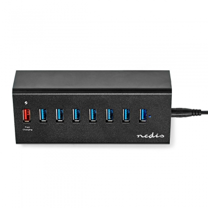 USB-Hub | 8-Poorts | USB 3.0 met Externe Voeding | QC3.0 Oplaadpoort | 5 Gbps