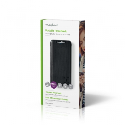 Powerbank | 10000 mAh | 1x 3.0 + 1x 2.1 + 1x 1.0 A | Outputs: 3 | Output: 1x USB-C™ / 2x USB-A | Inputs: 1x Micro USB / 1x USB-C™ | Lithium-Polymeer