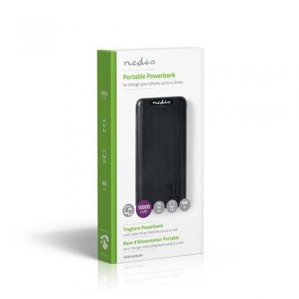 Powerbank | 10000 mAh | 1x 3.0 + 1x 2.1 + 1x 1.0 A | Outputs: 3 | Output: 1x USB-C™ / 2x USB-A | Inputs: 1x Micro USB / 1x USB-C™ | Lithium-Polymeer