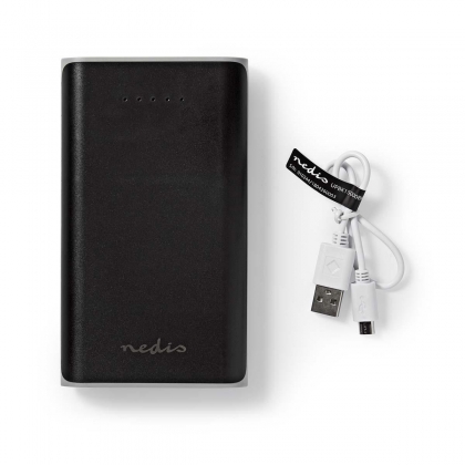 Powerbank | 15000 mAh | 2 USB-A uitgangen 3.1 A | micro-USB ingang | Zwart