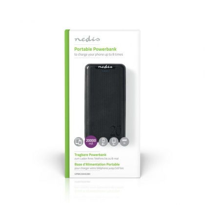 Powerbank | 20000 mAh | 1x 3.0 + 1x 2.1 + 1x 1.0 A | Outputs: 3 | Output: 1x USB-C™ / 2x USB-A | Inputs: 1x Micro USB / 1x USB-C™ | Lithium-Polymeer